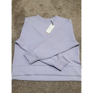 Calia Women's Soft Scuba Crew Sweatshirt - Misted Lilac, Size M Nwt